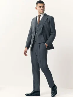 Best Next Merino Wool Blend Suit Waistcoat Blue