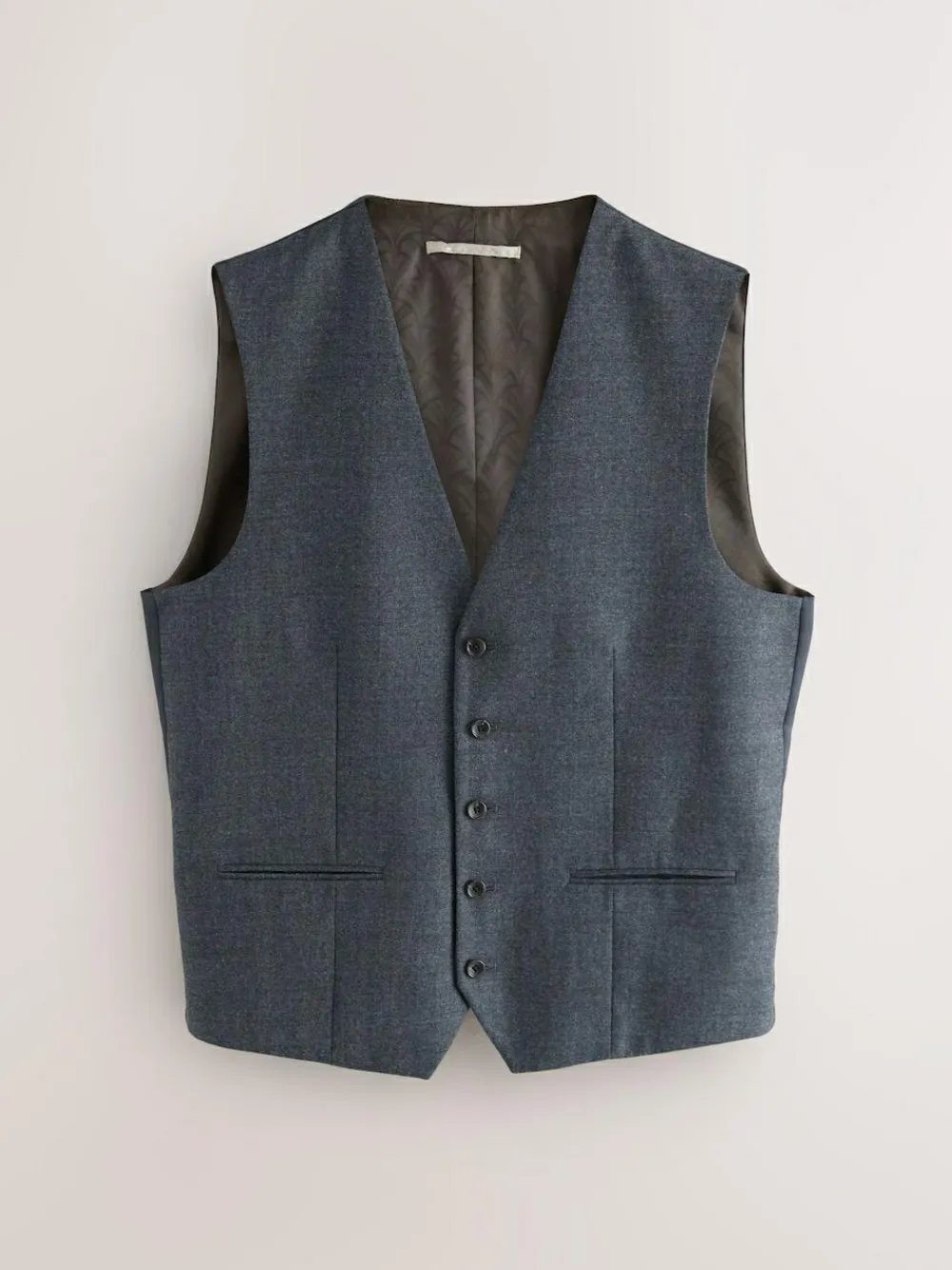 Best Next Merino Wool Blend Suit Waistcoat Blue