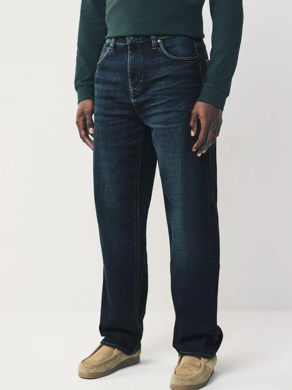 Sale Next Relaxed Fit Motionflex Jeans Blue Mid Indigo