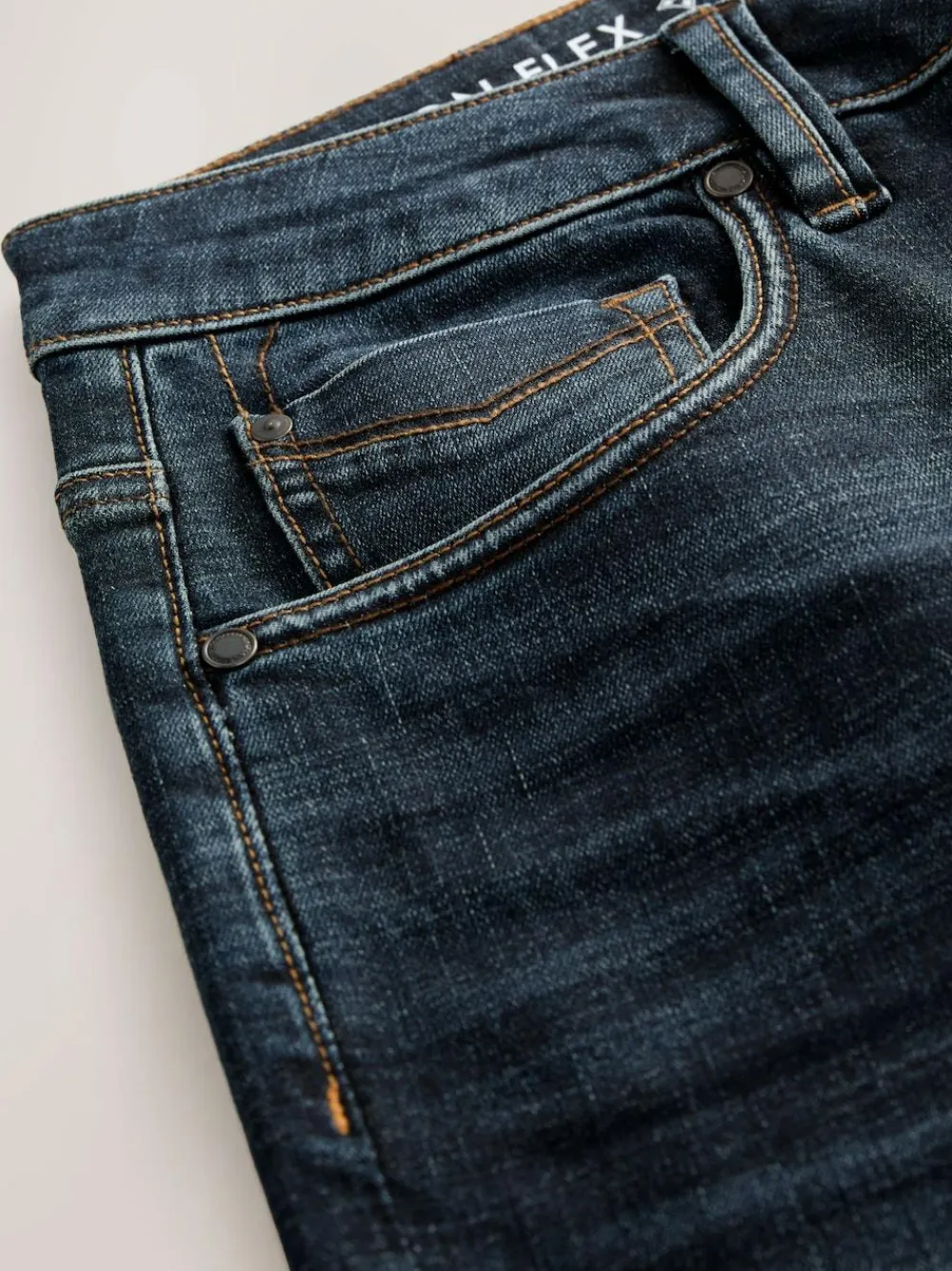 Sale Next Relaxed Fit Motionflex Jeans Blue Mid Indigo