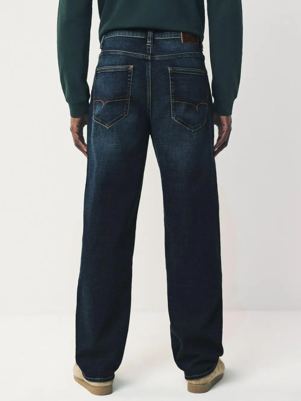 Sale Next Relaxed Fit Motionflex Jeans Blue Mid Indigo