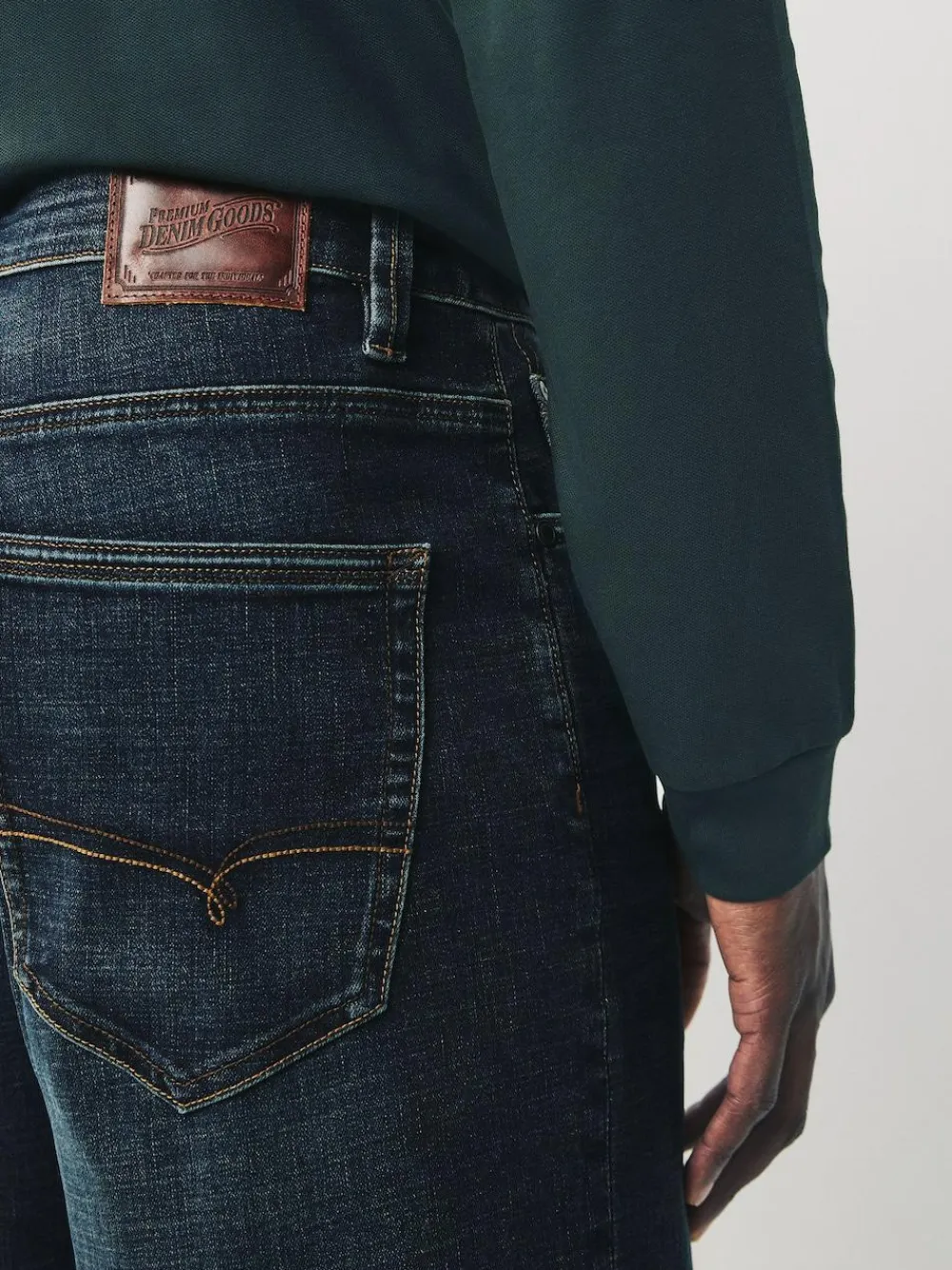 Sale Next Relaxed Fit Motionflex Jeans Blue Mid Indigo