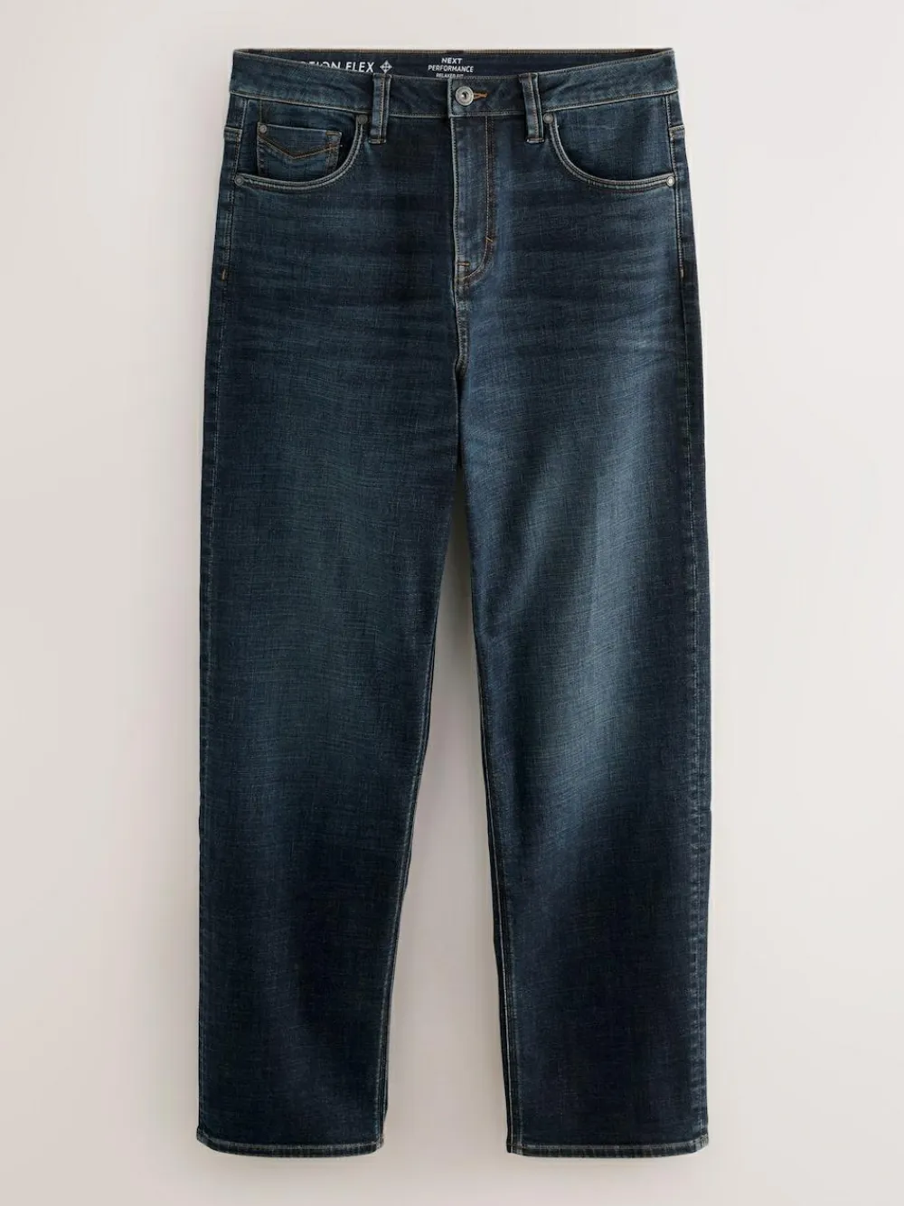 Sale Next Relaxed Fit Motionflex Jeans Blue Mid Indigo