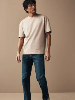 Next Blue Mid Indigo Straight Fit Motionflex Jeans^ Jeans|Jeans