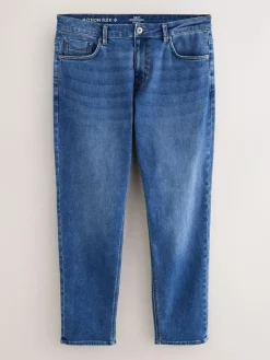 Outlet Next Blue Mid Regular Tapered Fit Motionflex Jeans