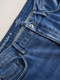 Outlet Next Blue Mid Regular Tapered Fit Motionflex Jeans