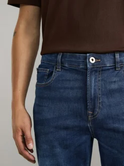 Online Next Blue Mid Regular Tapered Fit Classic Stretch Jeans