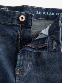 Online Next Blue Mid Regular Tapered Fit Classic Stretch Jeans