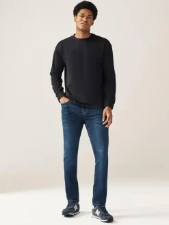 Online Next Blue Mid Single Skinny Fit Classic Stretch Jeans