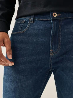 Online Next Blue Mid Single Skinny Fit Classic Stretch Jeans