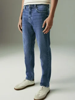 Next Blue Mid Slim Fit Motionflex Jeans^ Jeans|Jeans
