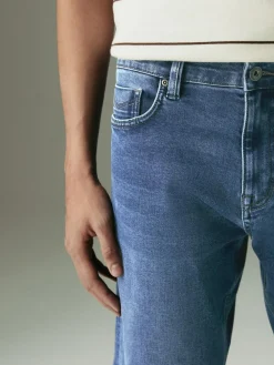 Next Blue Mid Slim Fit Motionflex Jeans^ Jeans|Jeans