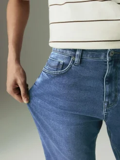 Next Blue Mid Slim Fit Motionflex Jeans^ Jeans|Jeans