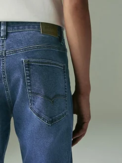 Next Blue Mid Straight Fit Motionflex Jeans^ Jeans|Jeans