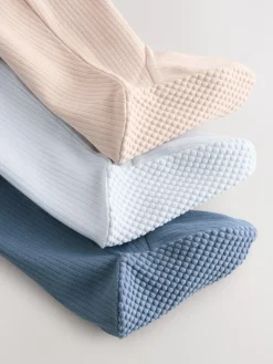 Outlet Next Blue Milk Club Baby Sleepsuits 3 Pack (0mths-2yrs)