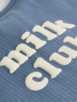 Outlet Next Blue Milk Club Baby Sleepsuits 3 Pack (0mths-2yrs)