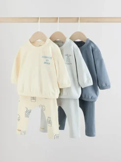 Next Blue Milk Club Tops and Leggings 6 Piece Baby Set (0mths-3yrs)^BOY Baby Winter Clothing|Sets & Co-Ords
