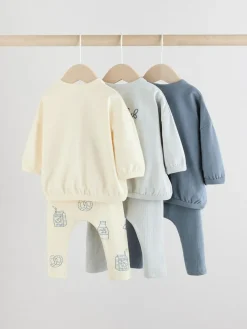 Next Blue Milk Club Tops and Leggings 6 Piece Baby Set (0mths-3yrs)^BOY Baby Winter Clothing|Sets & Co-Ords