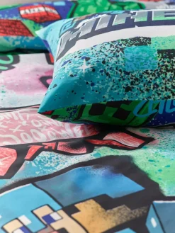 Next Blue Minecraft Single Duvet Cover and Pillowcase Set^ Childrens Bedding|Bedsets & Duvet Covers