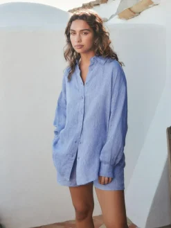 Next Blue N. Premium 100% Linen Shorts