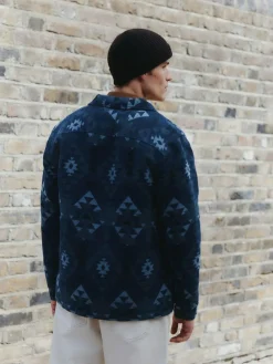 Outlet Next Blue Navajo Style Borg Lined Shacket