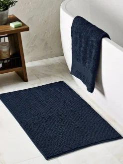 Next Blue Navy Bobble Bath Mat