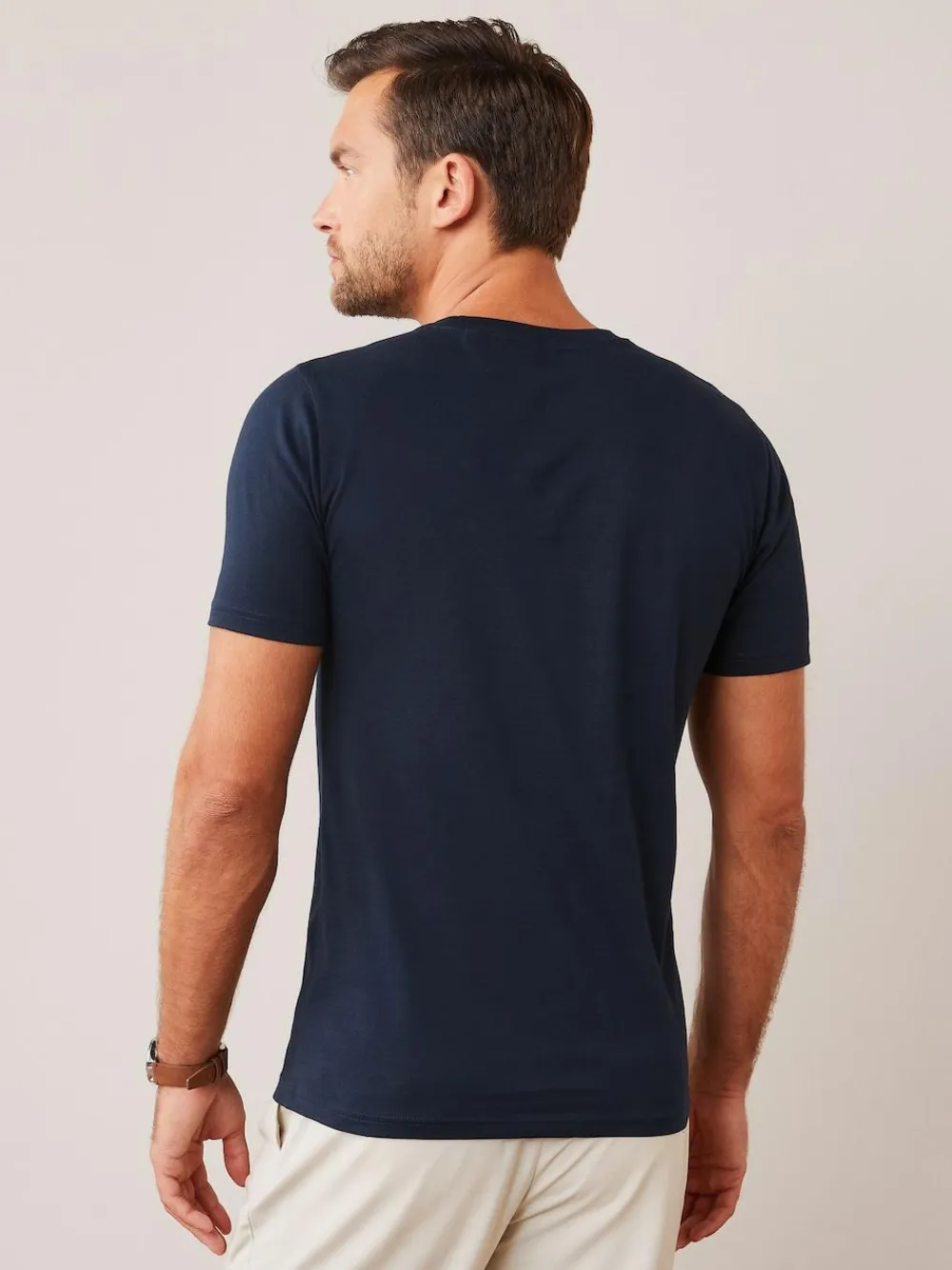 Next Blue Navy Slim Fit Essential Crew Neck Cotton T-Shirt^ Nightwear|Tops & T-Shirts
