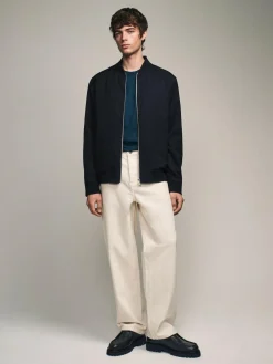 Next Blue Navy Smart Bomber Jacket^ Blazers & Formal Jackets|Coats & Jackets