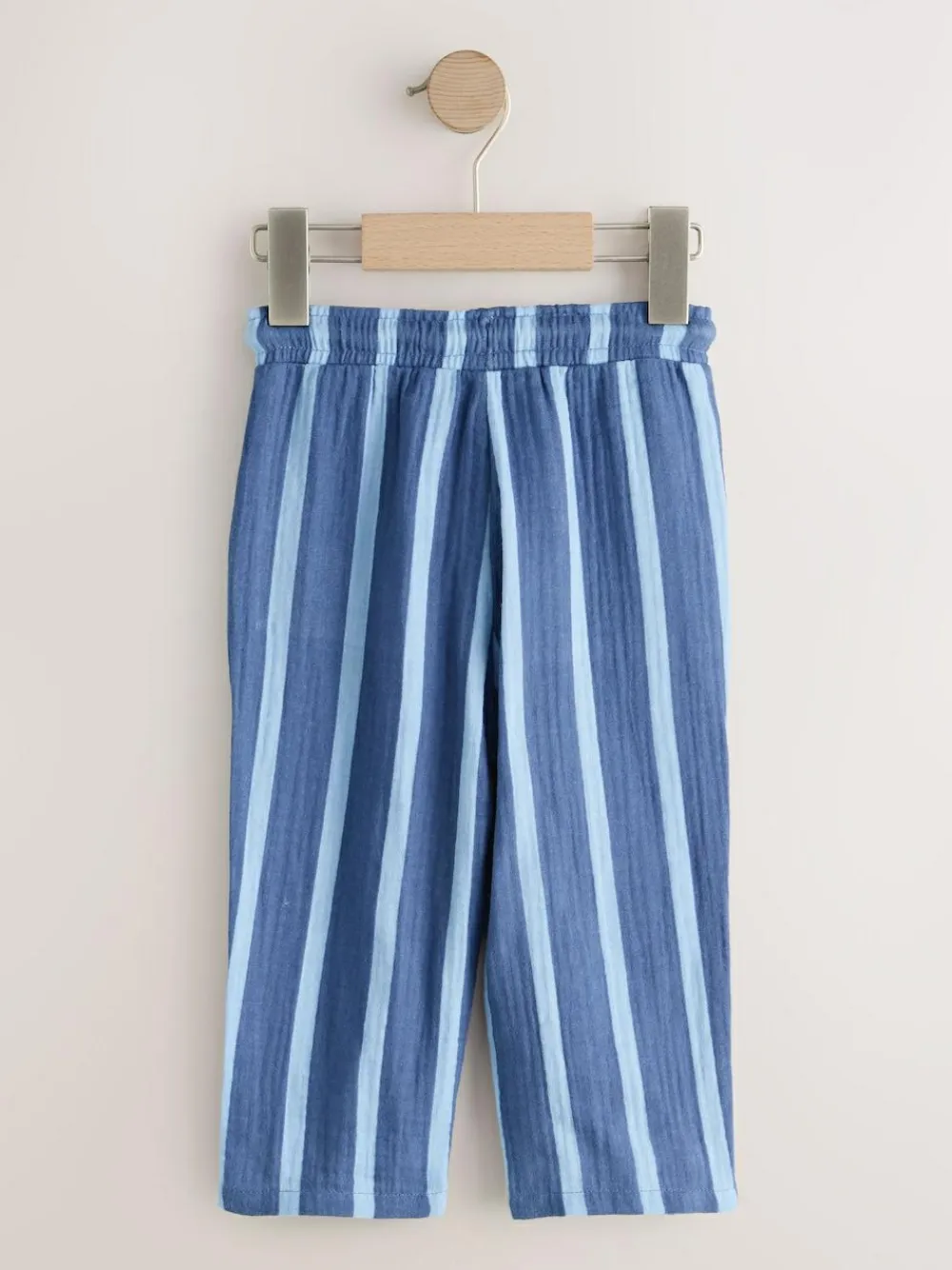 Next Soft Textured Pull On Trousers (3mths-7yrs) Blue Navy Striped
