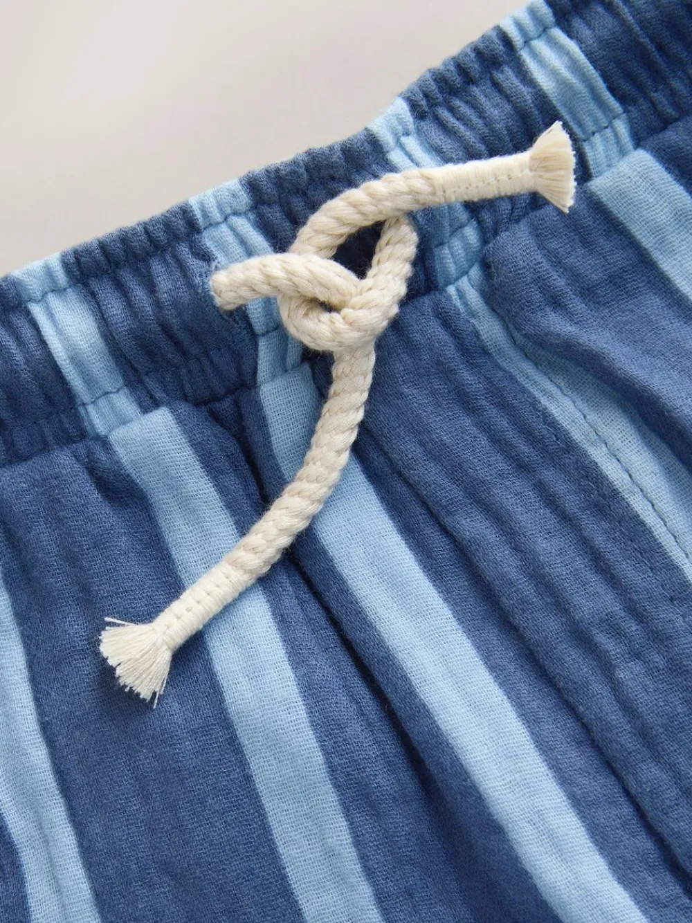 Next Soft Textured Pull On Trousers (3mths-7yrs) Blue Navy Striped