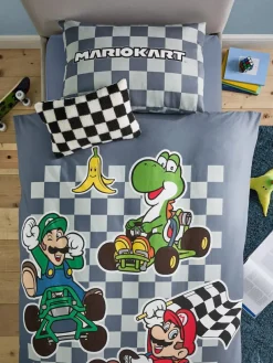 Next Blue Nintendo Mario Kart Duvet Cover and Pillowcase Set^ Childrens Bedding