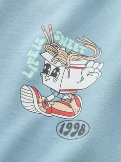 Next Blue Noodle Up Long Sleeve Back Print T-Shirt (3mths-8yrs)^BOY Tops|Tops