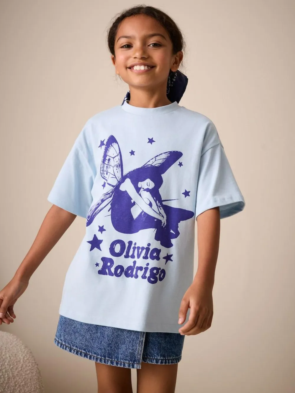 Discount Next Blue Olivia Rodrigo Oversized T-Shirt (3-16yrs)