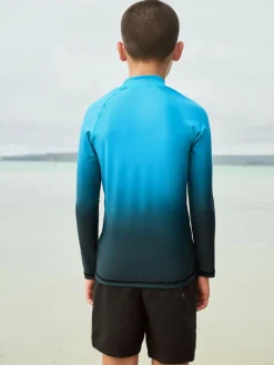 Online Next Long Sleeve Rash Vest (1.5-16yrs) Blue Ombre