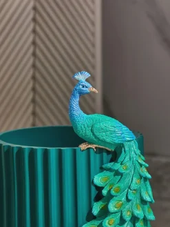Next Blue Peacock Bin^ Bathroom Accessories