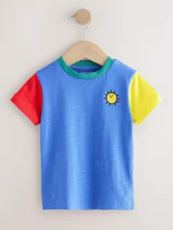 Next Short Sleeve Appliqué T-Shirts 3 Pack (3mths-7yrs)^BOY Tops|Tops