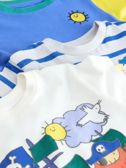 Next Short Sleeve Appliqué T-Shirts 3 Pack (3mths-7yrs)^BOY Tops|Tops