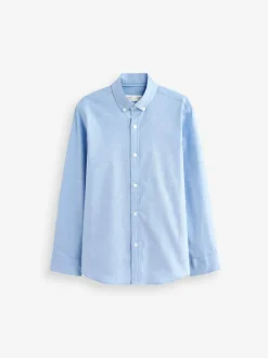 Online Next Blue Plain Single Oxford Shirt (3-16yrs)