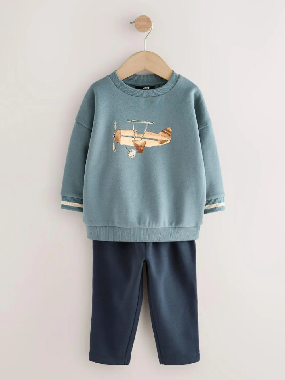 Next Blue Plane Single Sweatshirt and Joggers Set (3mths-7yrs)^BOY Sweatshirts & Hoodies|Sweat Pants