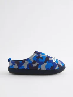 Online Next Blue Playstation Slipper Mules