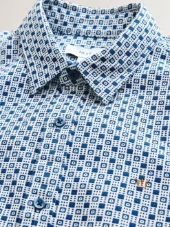 Next Printed Stretch Oxford Short Sleeve Shirt^ Shirts