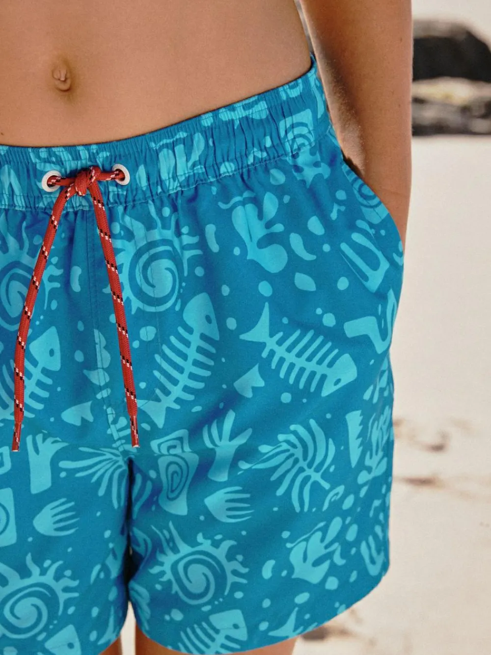 Outlet Next Blue Printed Swim Shorts (3-16yrs)