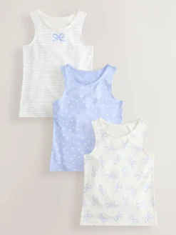 Sale Next Printed Vests 3 Pack (1.5-16yrs) Blue