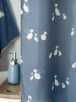 Next Blue Puffin Shower Curtain^ Bathroom Accessories