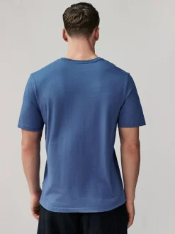 Sale Next Blue Regular Fit Essential Crew Neck Cotton T-Shirt