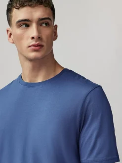 Sale Next Blue Regular Fit Essential Crew Neck Cotton T-Shirt