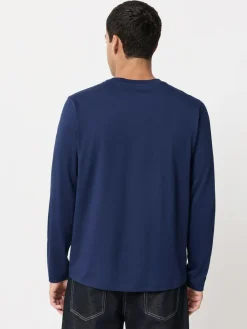 Discount Next Blue Regular Fit Long Sleeve Crew Neck T-Shirt