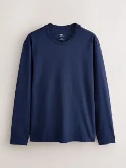 Discount Next Blue Regular Fit Long Sleeve Crew Neck T-Shirt