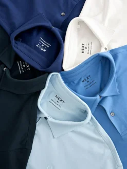 Next Blue Regular Fit Short Sleeve Jersey Polo Shirts 5 Pack^ Tops & T-Shirts