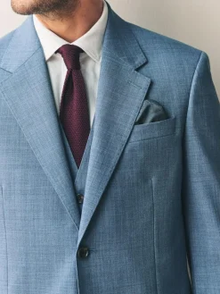Next Regular Fit Signature Nova Fides 100% Italian Wool Suit Jacket^ Blue Suits
